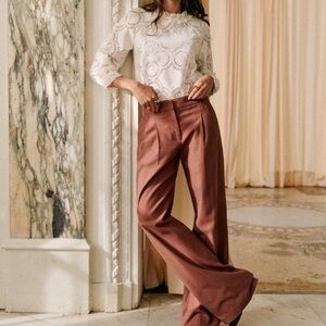 Sezane Bianca Blouse in white